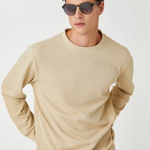 Koton Sweatshirt - Beige - Regular Fit